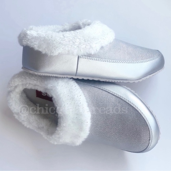 Sorel Go Coffee Run Slippers Moonstone Silver Women’s Size 8 NWOB - Picture 5 of 8